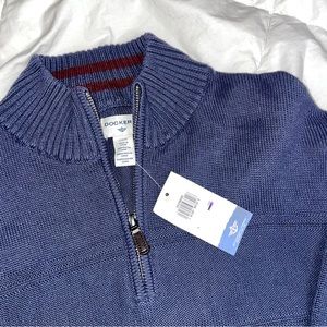 Men’s Dockers Half Zip Navy Sweater.